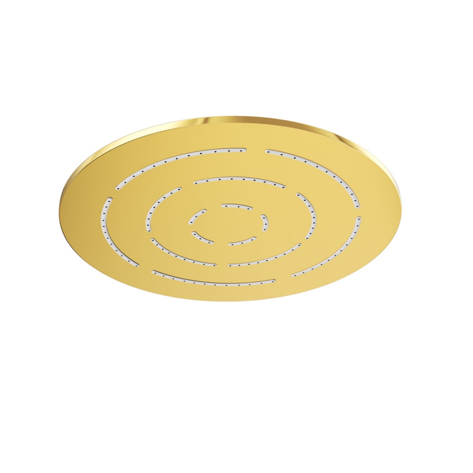 Picture of Round Shape Single Flow Maze Overhead Shower - Gold Bright PVD